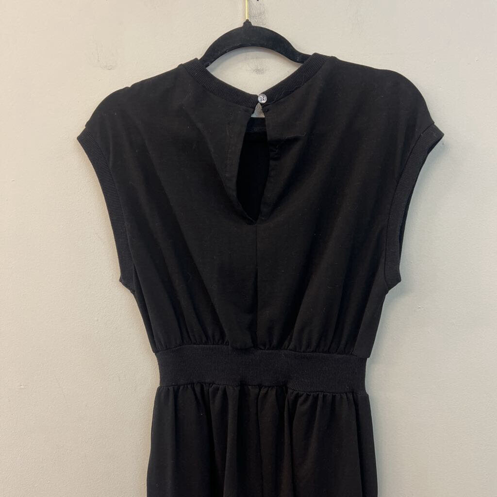 Bishop and Young Black Short Sleeve Jumpsuit Small