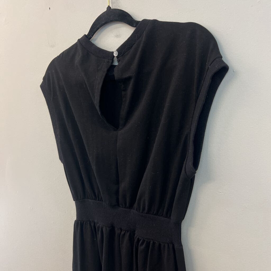 Bishop and Young Black Short Sleeve Jumpsuit Small