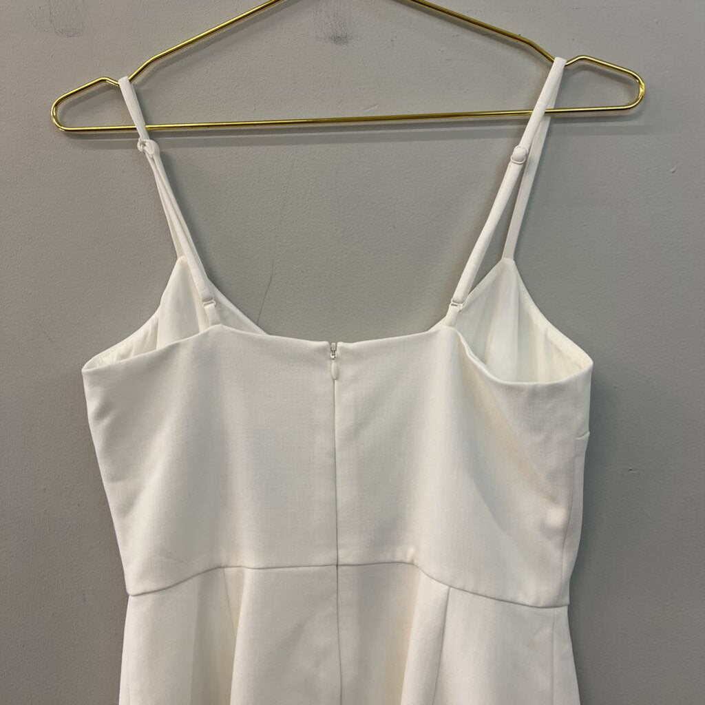 French Connection White V Neck Dress 6