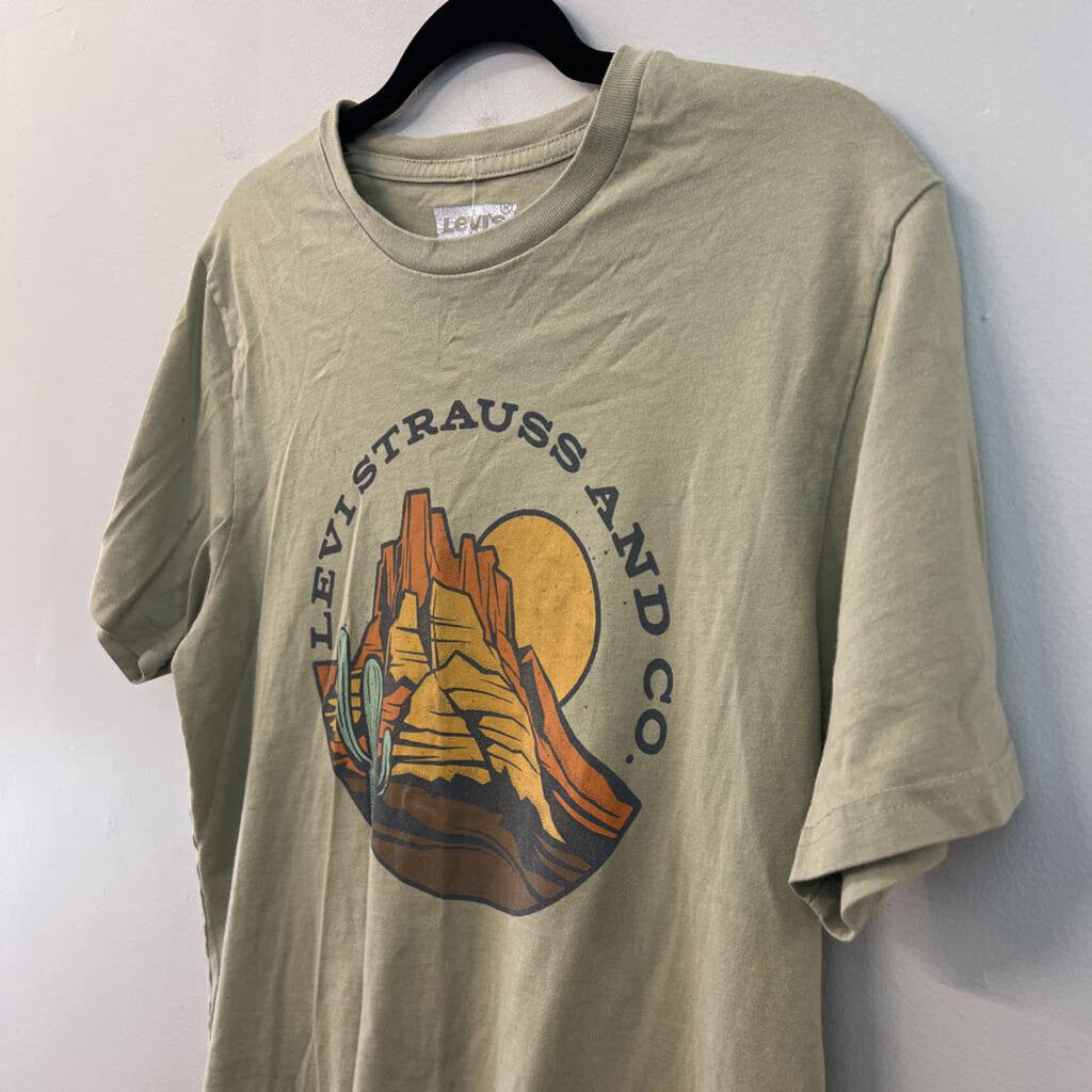 Levi Strauss Green Short Sleeve Graphic Tee Medium