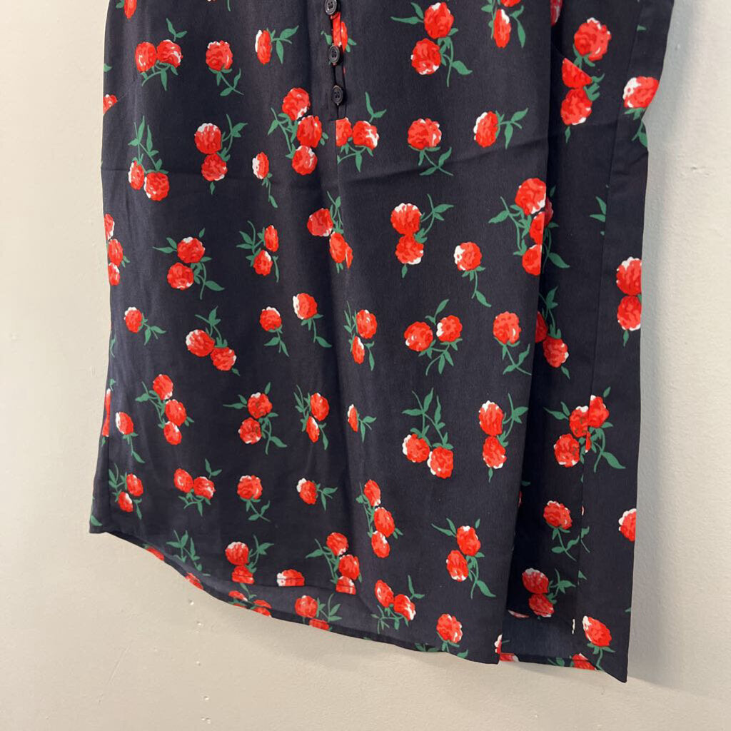 Talbots Navy/ Red Print Tank Top Small Petite