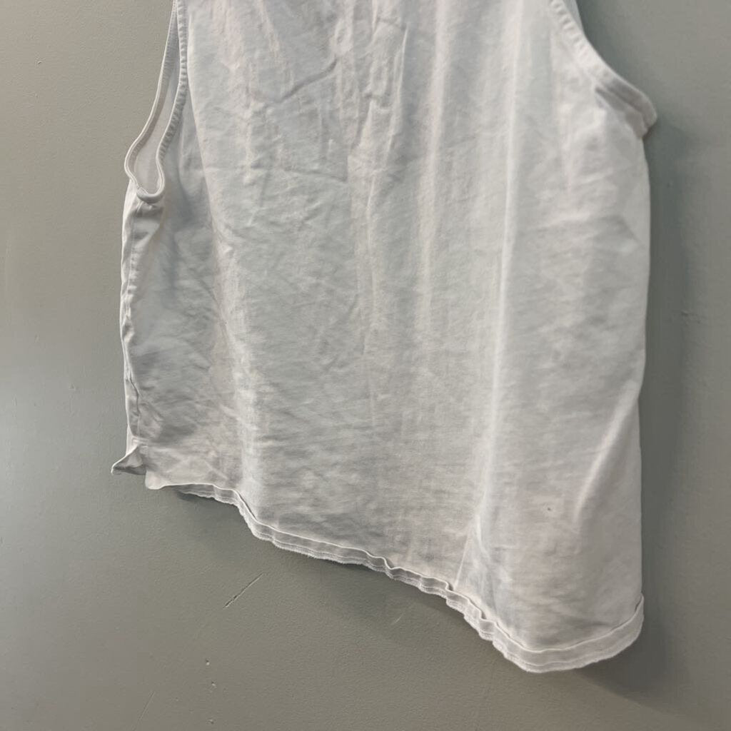 Sports Girl White/ Black Cropped Tank Top Medium
