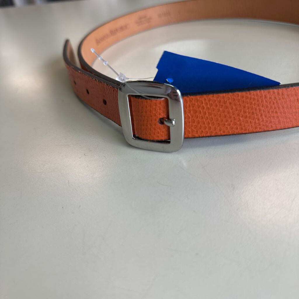 Banana Republic Orange Leather Snakeskin Belt Small