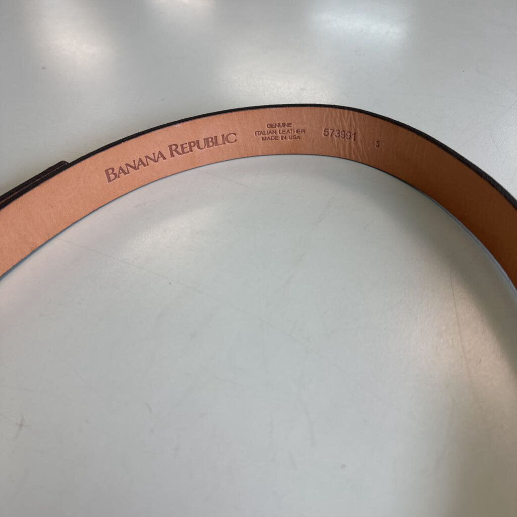 Banana Republic Orange Leather Snakeskin Belt Small
