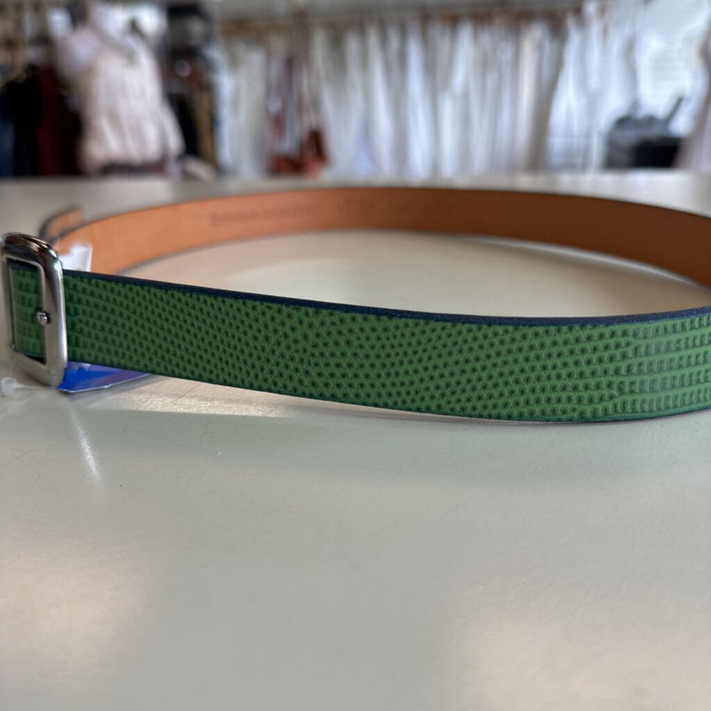 Banana Republic Green Leather Snakeskin Belt Small