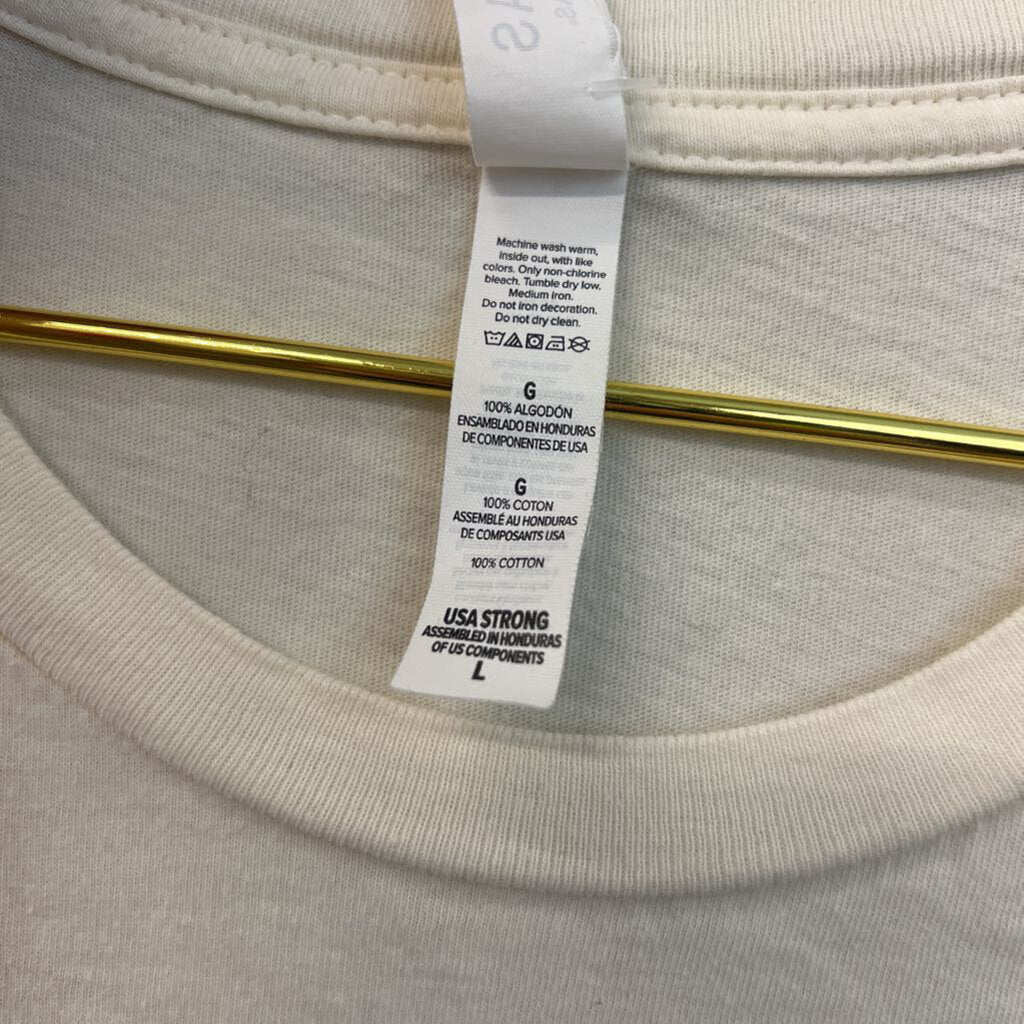 Canvas Beige Rodeo Short Sleeve Graphic Tee Large