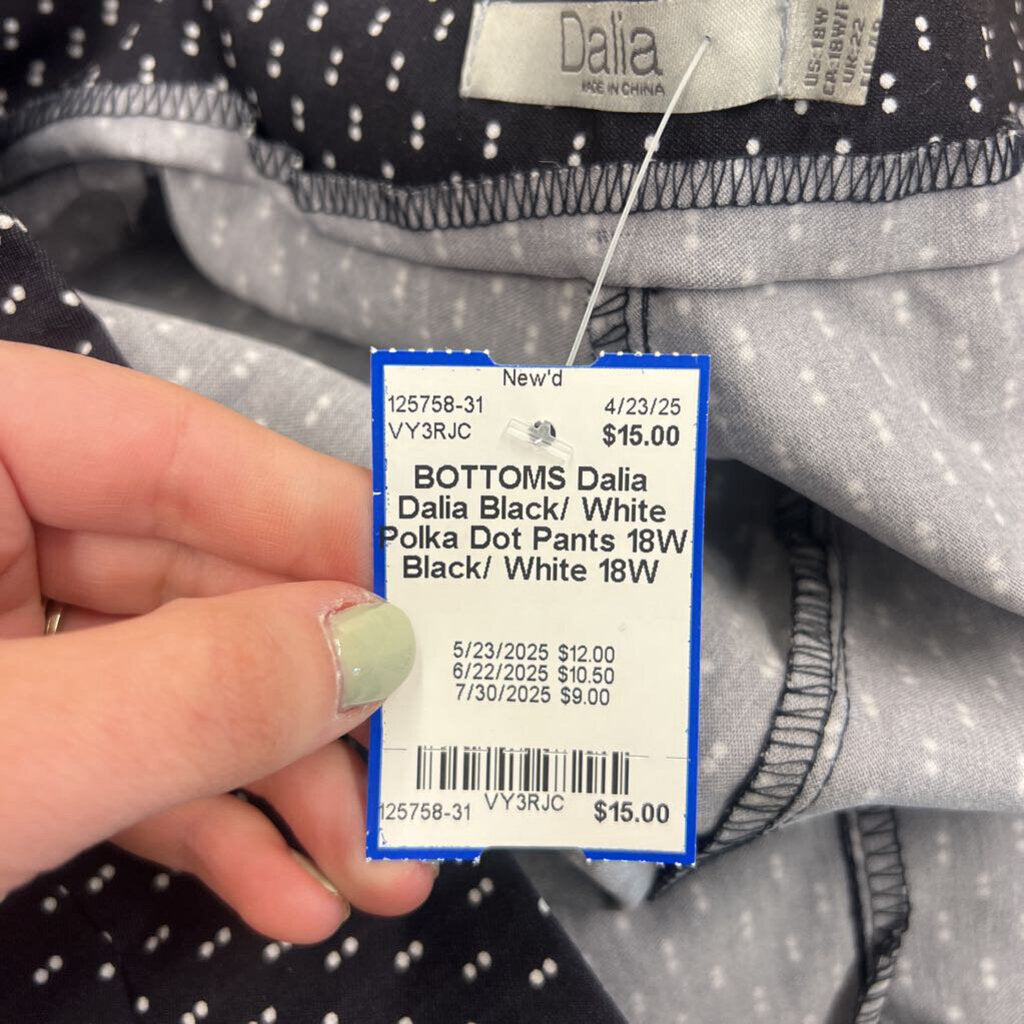 Dalia Black/ White Polka Dot Pants 18W