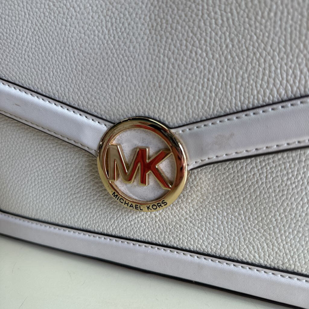 Michael Kors Cream Pebbled Leather Jessie Crossbody Purse