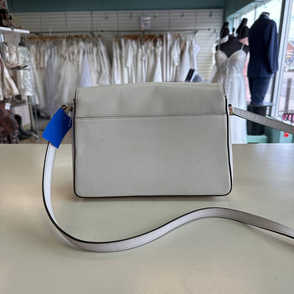 Michael Kors Cream Pebbled Leather Jessie Crossbody Purse