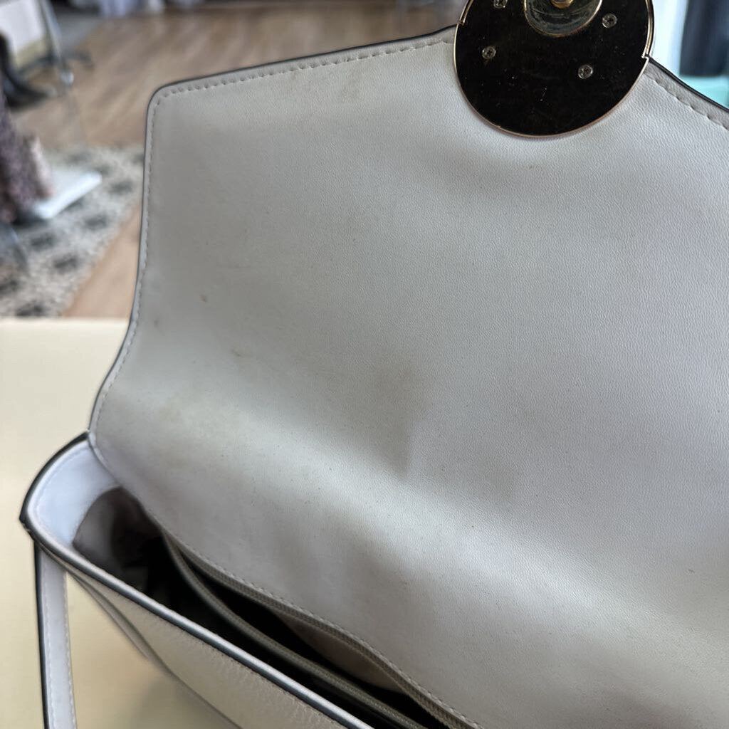 Michael Kors Cream Pebbled Leather Jessie Crossbody Purse