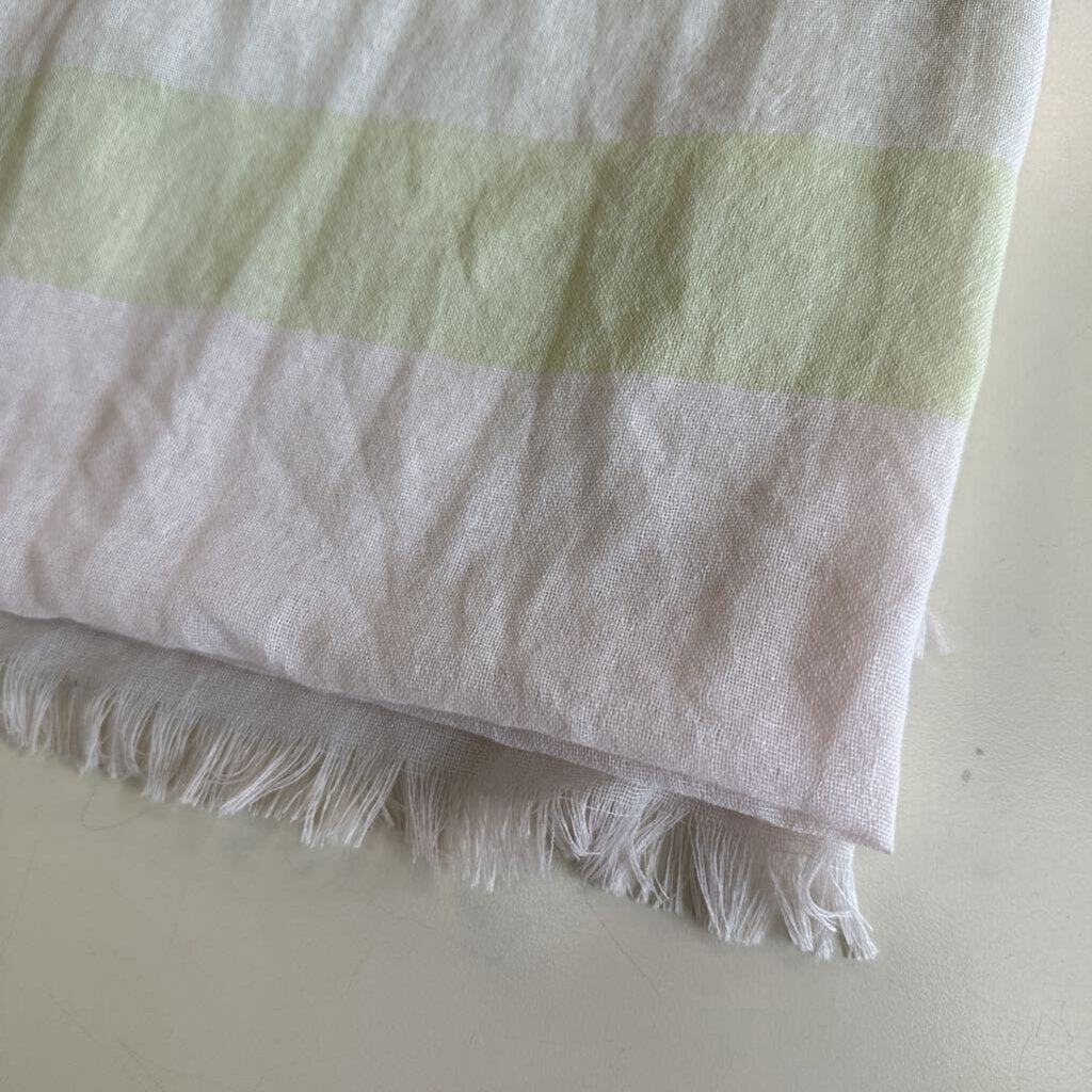 Cream/ Blue Striped Lightweight Scarf