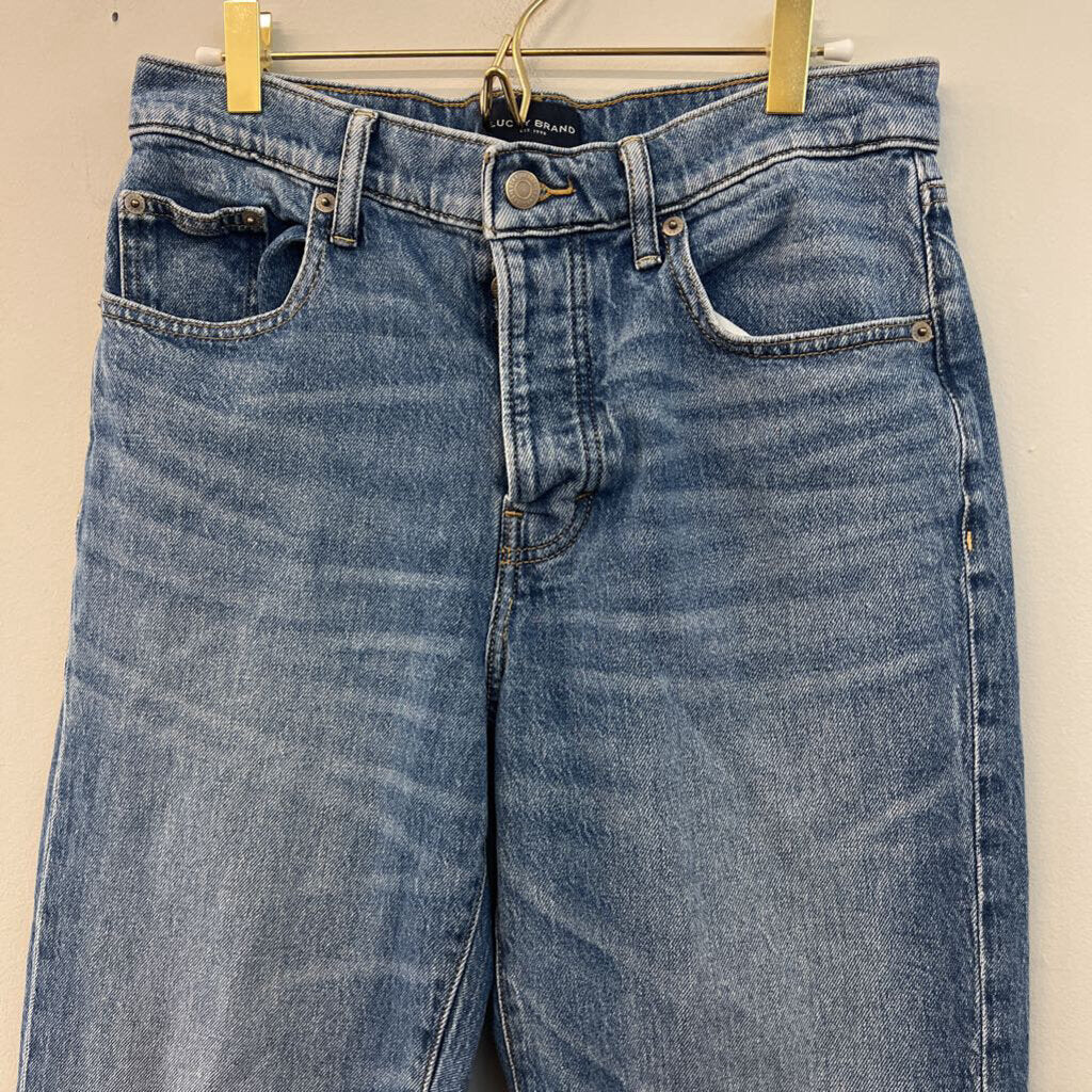 Lucky Brand Medium Wash High Rise Straight 90s Loose Fit Jeans 28