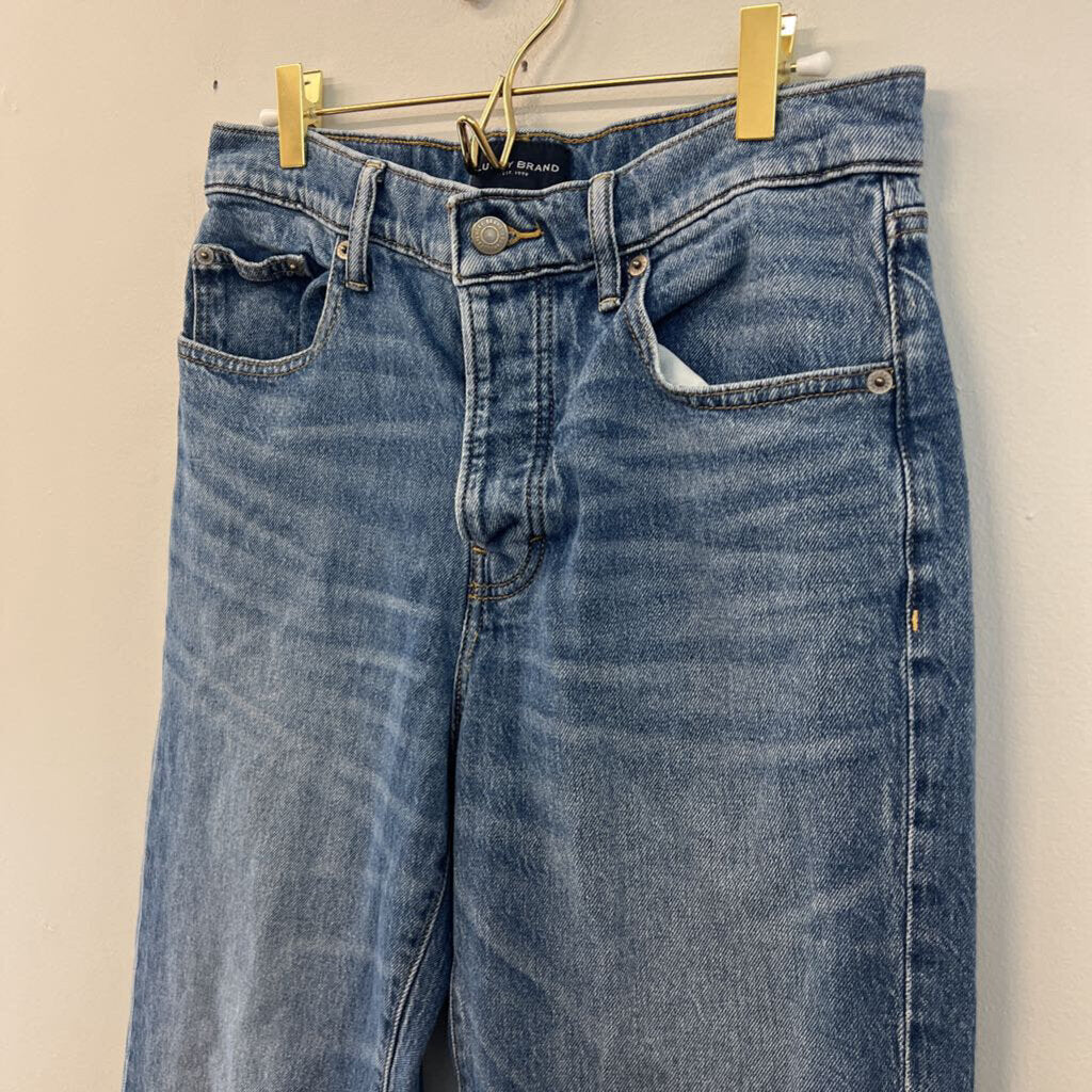 Lucky Brand Medium Wash High Rise Straight 90s Loose Fit Jeans 28