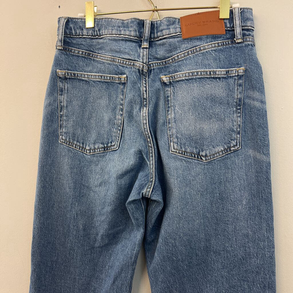 Lucky Brand Medium Wash High Rise Straight 90s Loose Fit Jeans 28