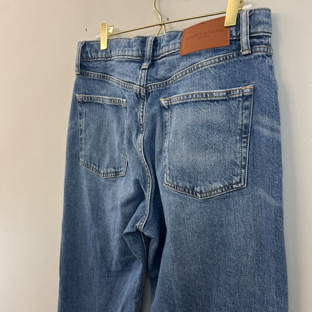Lucky Brand Medium Wash High Rise Straight 90s Loose Fit Jeans 28