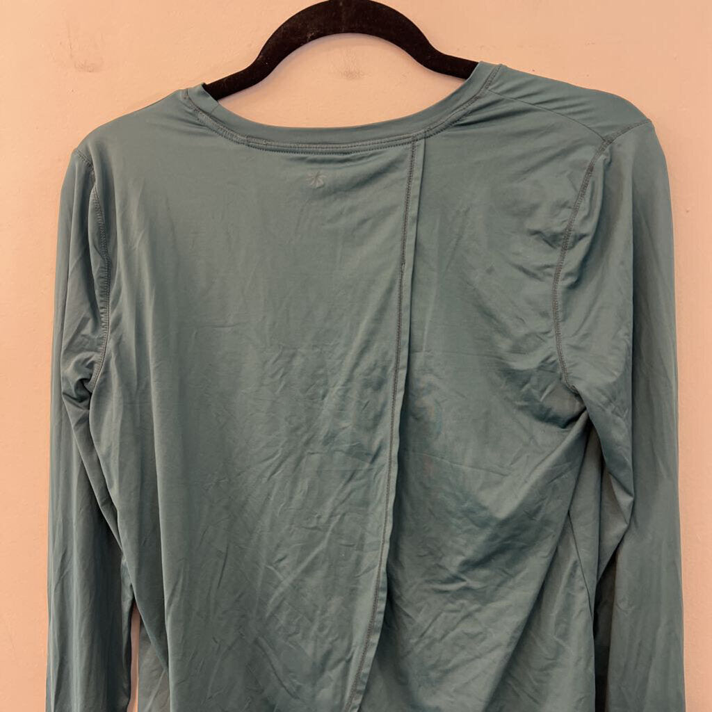 Athleta Teal Long Sleeve Athletic Top Small