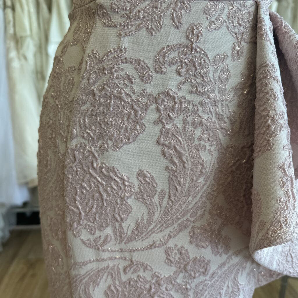 Feriani Strapless Shimmer Brocade Long Dress 14