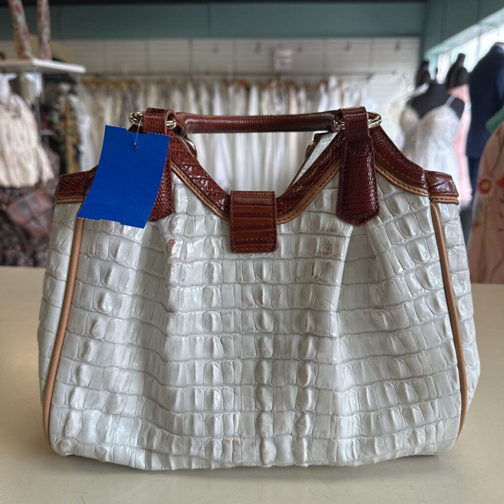 Brahmin Elisa Pearl Presley Embossed Leather Purse