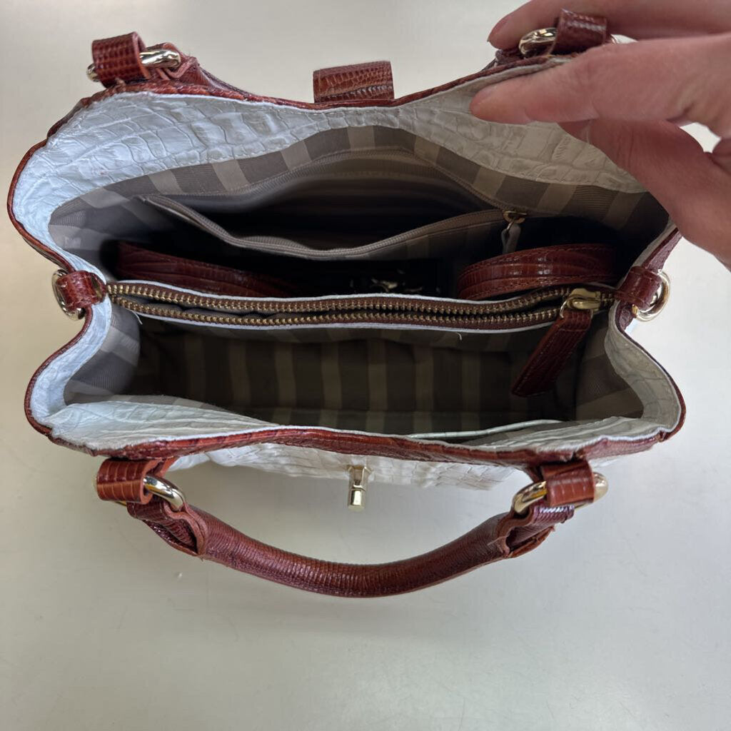 Brahmin Elisa Pearl Presley Embossed Leather Purse