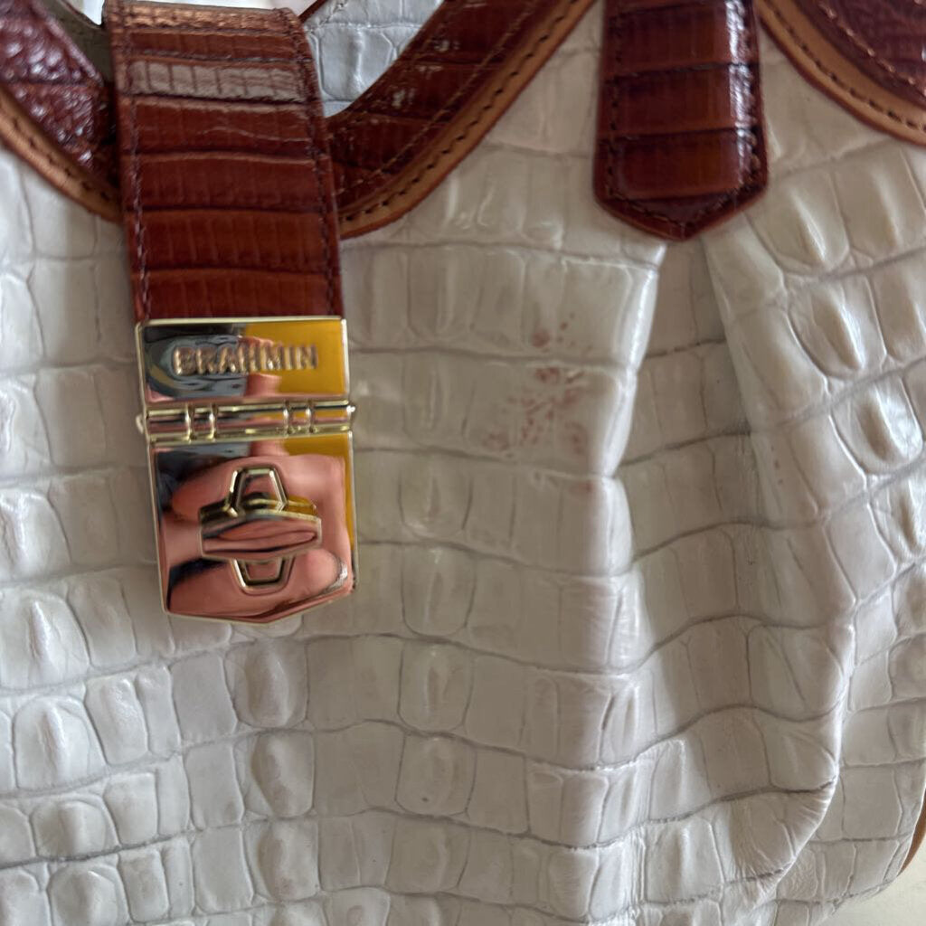 Brahmin Elisa Pearl Presley Embossed Leather Purse
