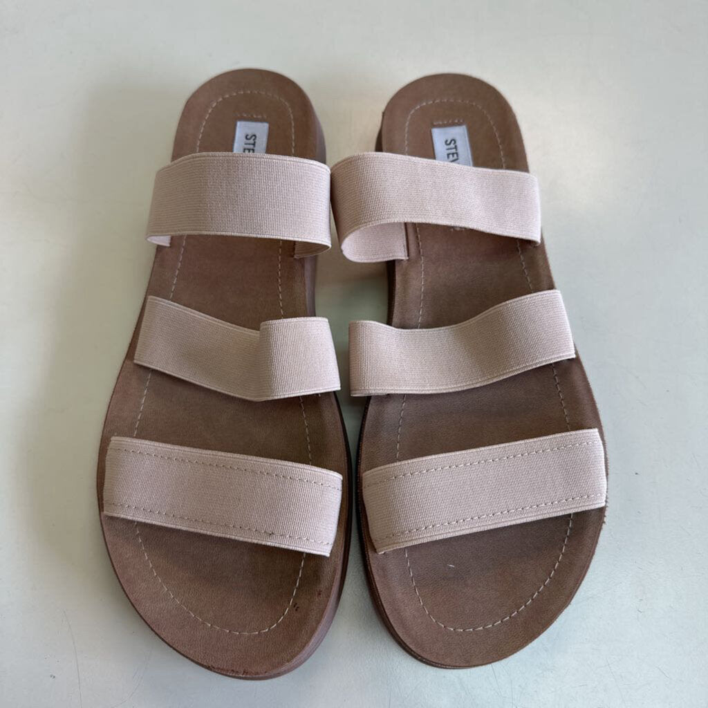 Steve Madden Beige Triple Strap Sandals 10