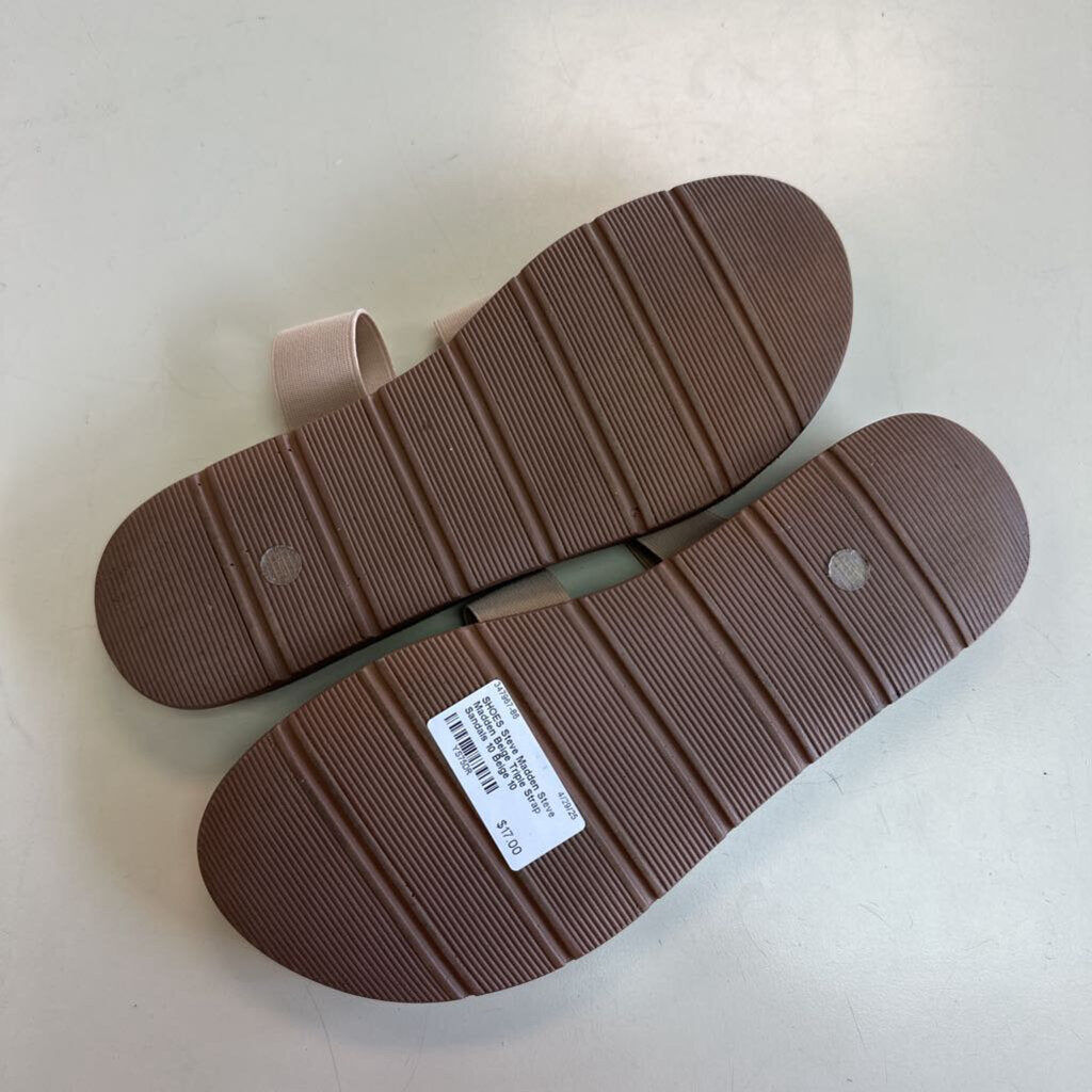 Steve Madden Beige Triple Strap Sandals 10