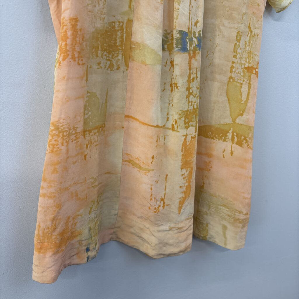 Maeve Orange/ Yellow Print Short Sleeve Tunic Top 4