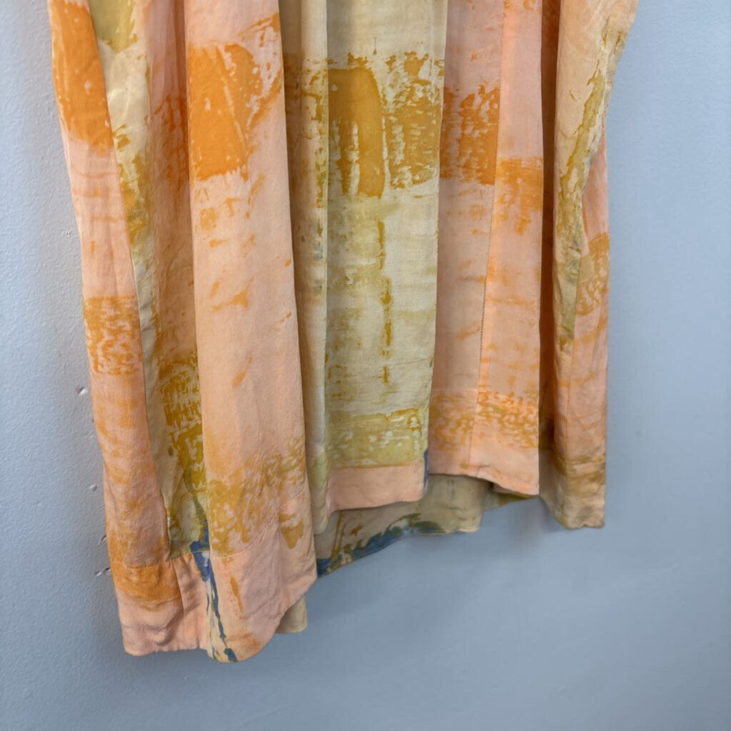 Maeve Orange/ Yellow Print Short Sleeve Tunic Top 4