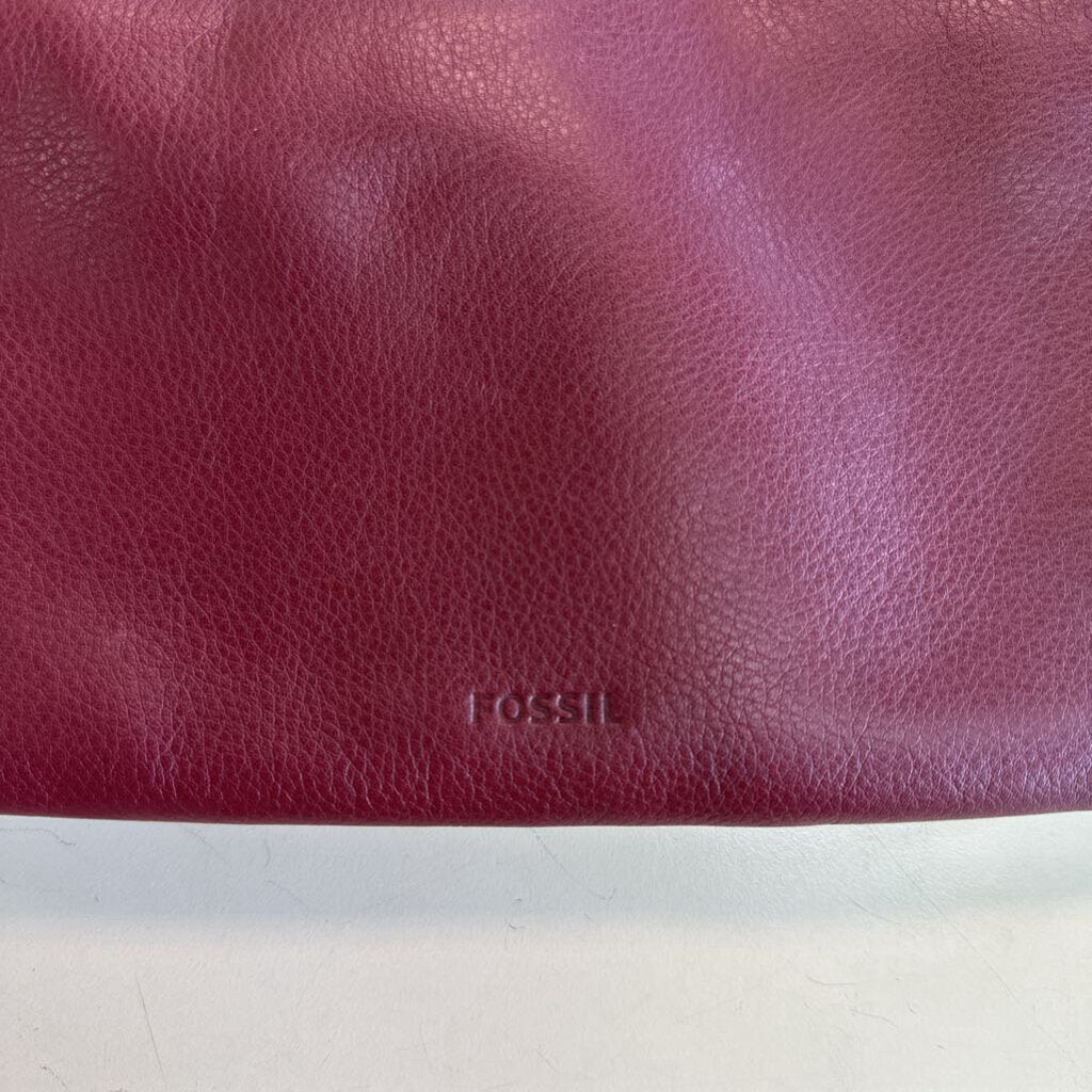 Fossil Burgundy/ Multi Dot Detail Crossbody Purse