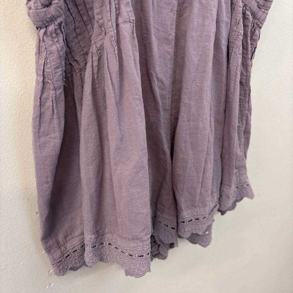 Intimately Free People Purple Lace Detail Tank Top Large