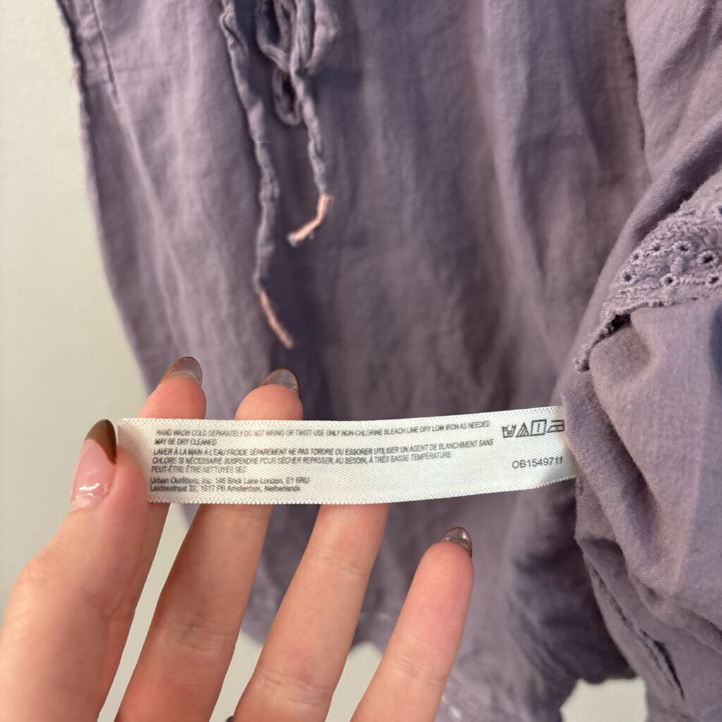 Intimately Free People Purple Lace Detail Tank Top Large