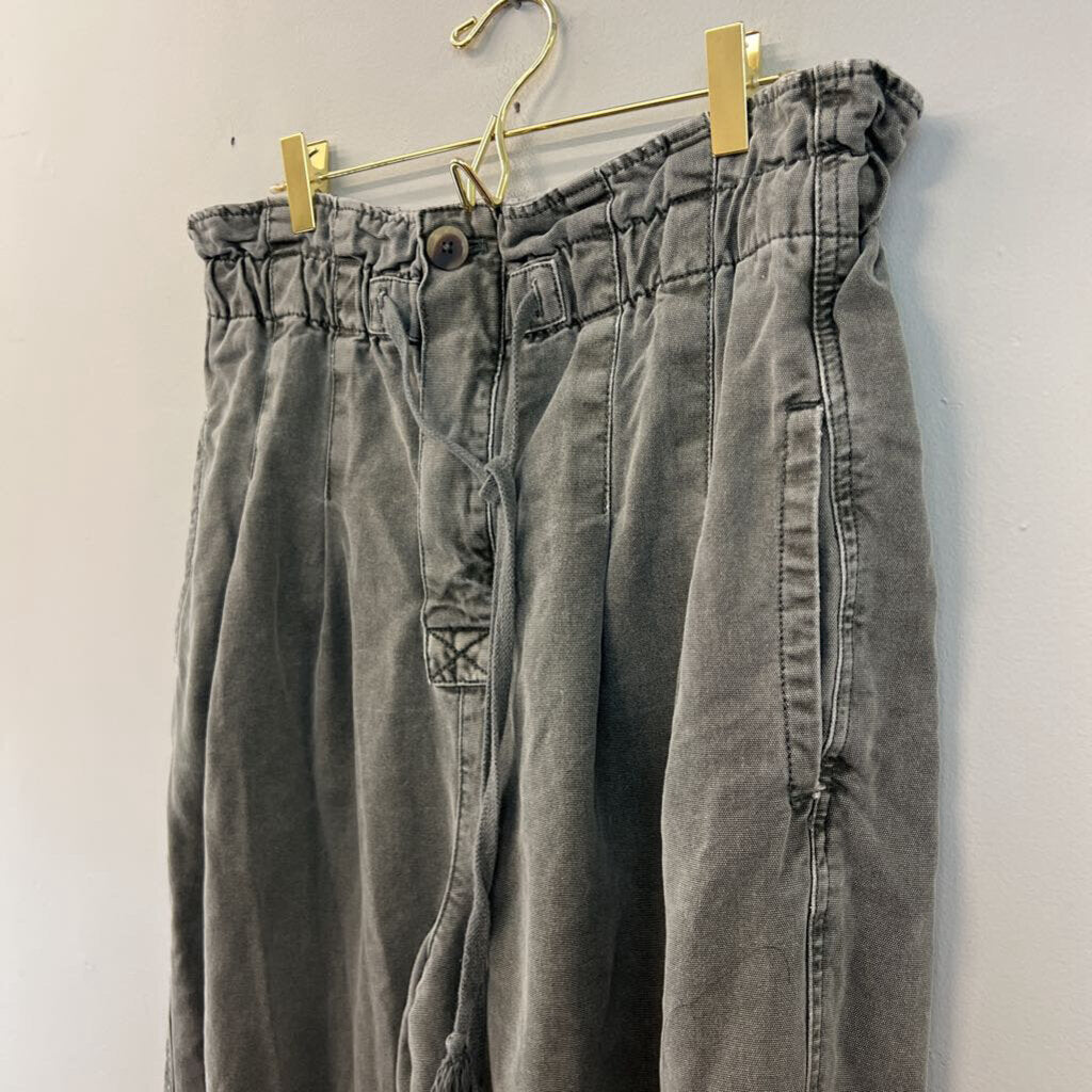 Free People Green Margate Pleated Drawstring Pants Medium
