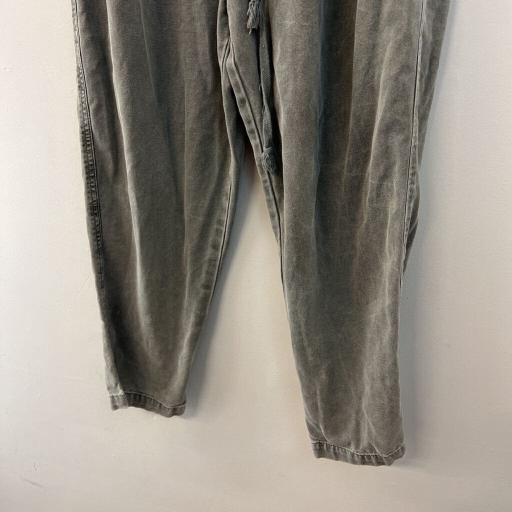Free People Green Margate Pleated Drawstring Pants Medium