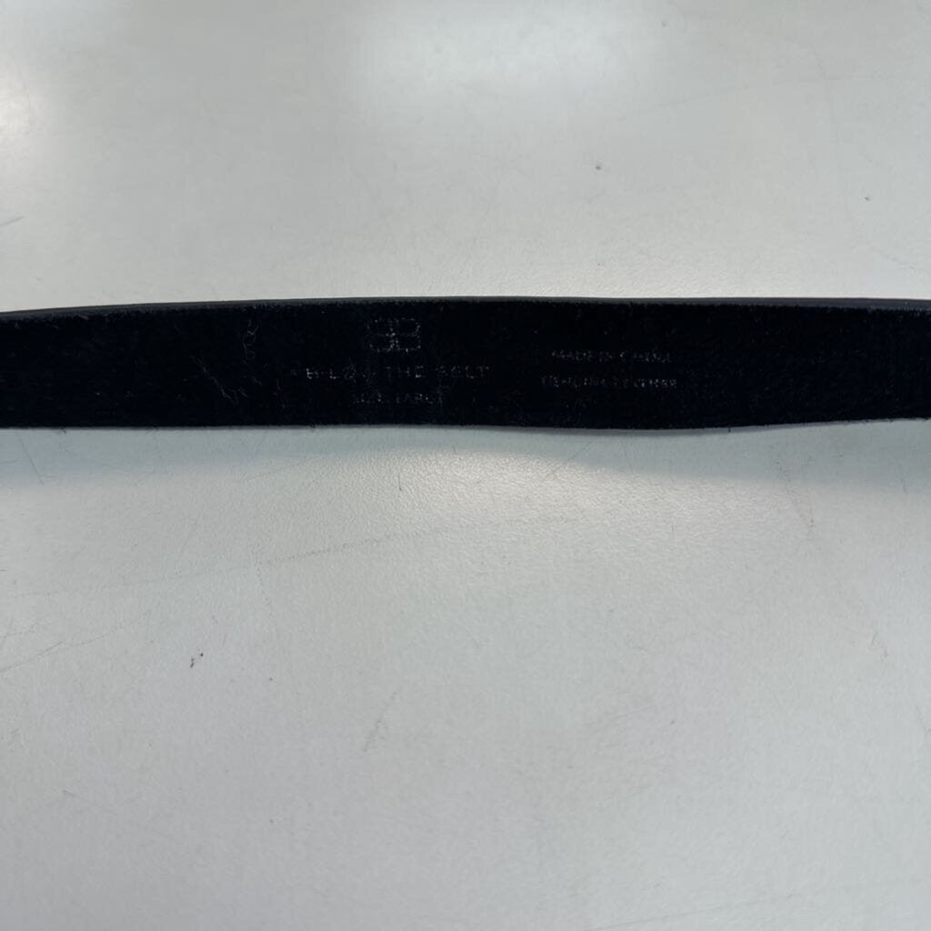 Below The Belt Black Suede Silver Buckle Belt Large