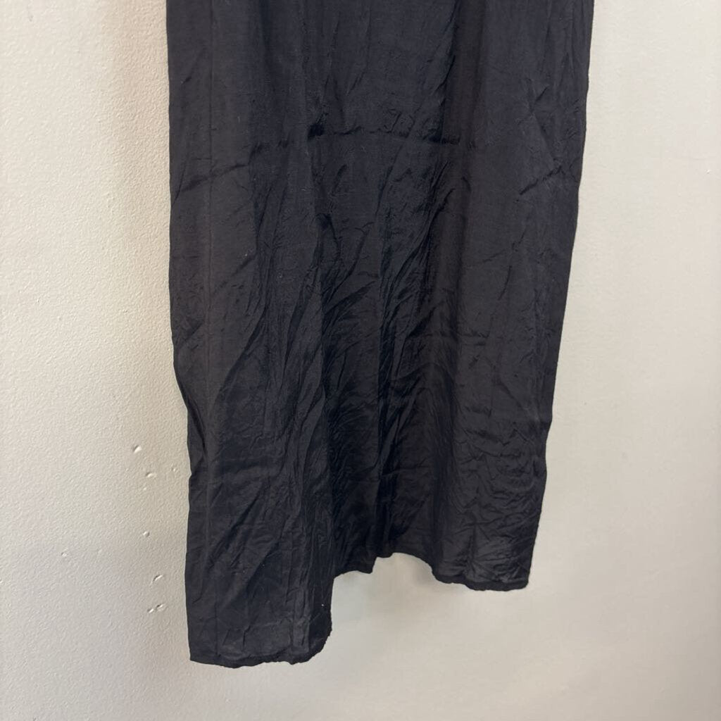 Free People Black Silky Slip Mini Dress Small