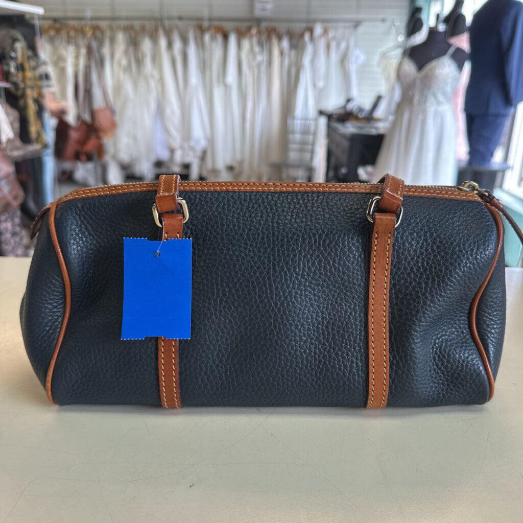 Dooney and Bourke Navy/ Brown Pebbled Leather Small Purse