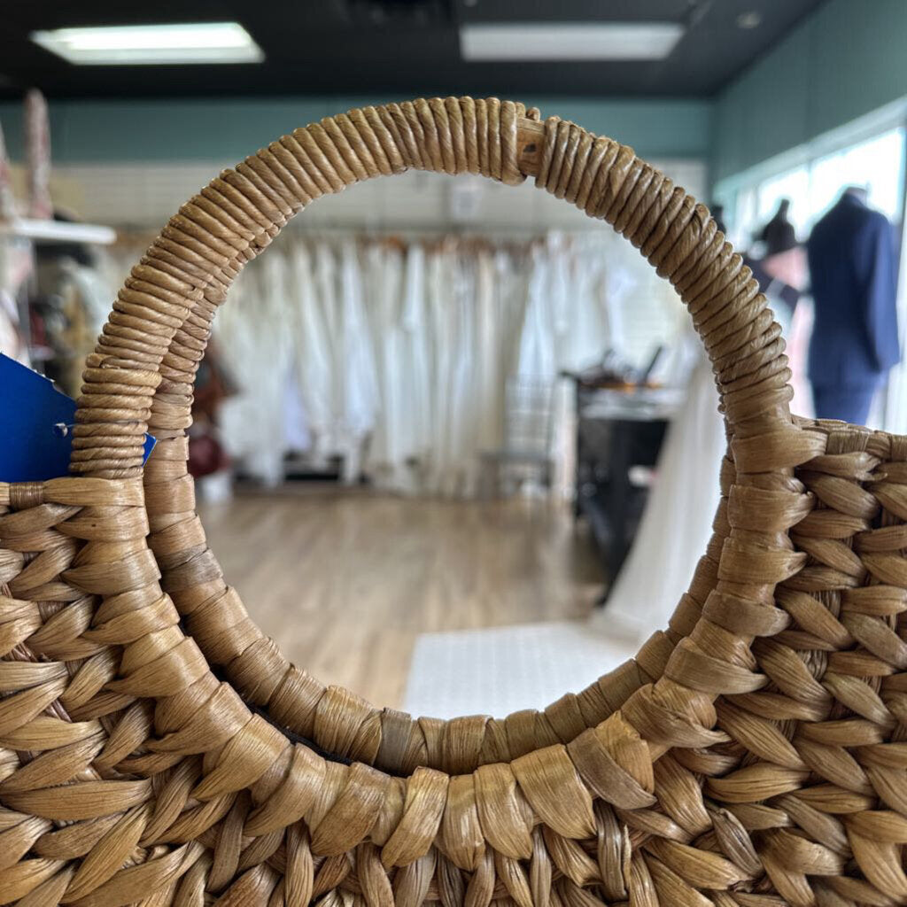 PUTU by J Maclear Brown Natural Woven Purse