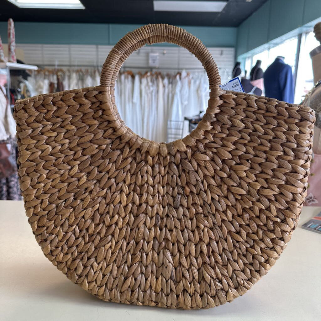 PUTU by J Maclear Brown Natural Woven Purse