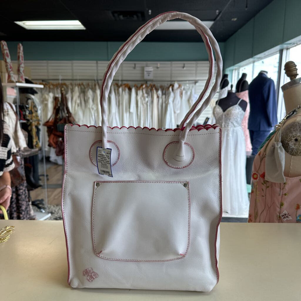 Patricia Nash Pink Cavo Burnished Tooled Leather Tote Purse