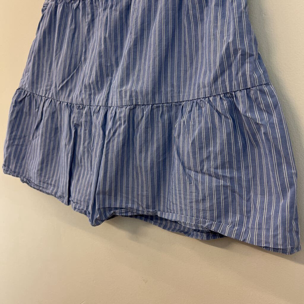 Madewell Blue/ White Striped Button Front Skirt Large