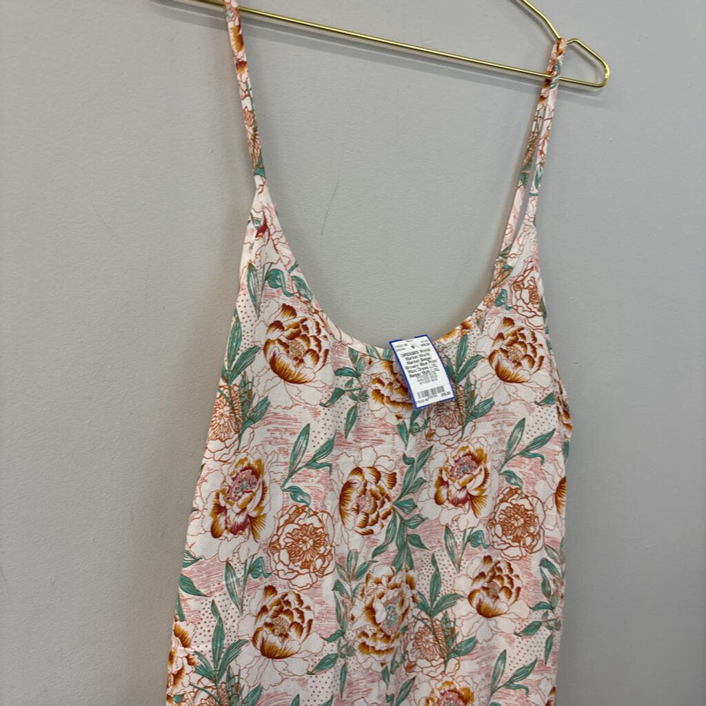 World Market Beige/ Brown/ Blue Print Maxi Dress L/XL
