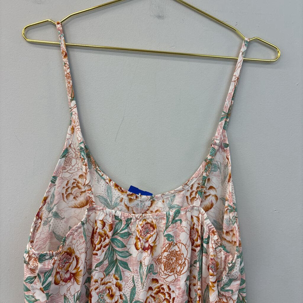 World Market Beige/ Brown/ Blue Print Maxi Dress L/XL