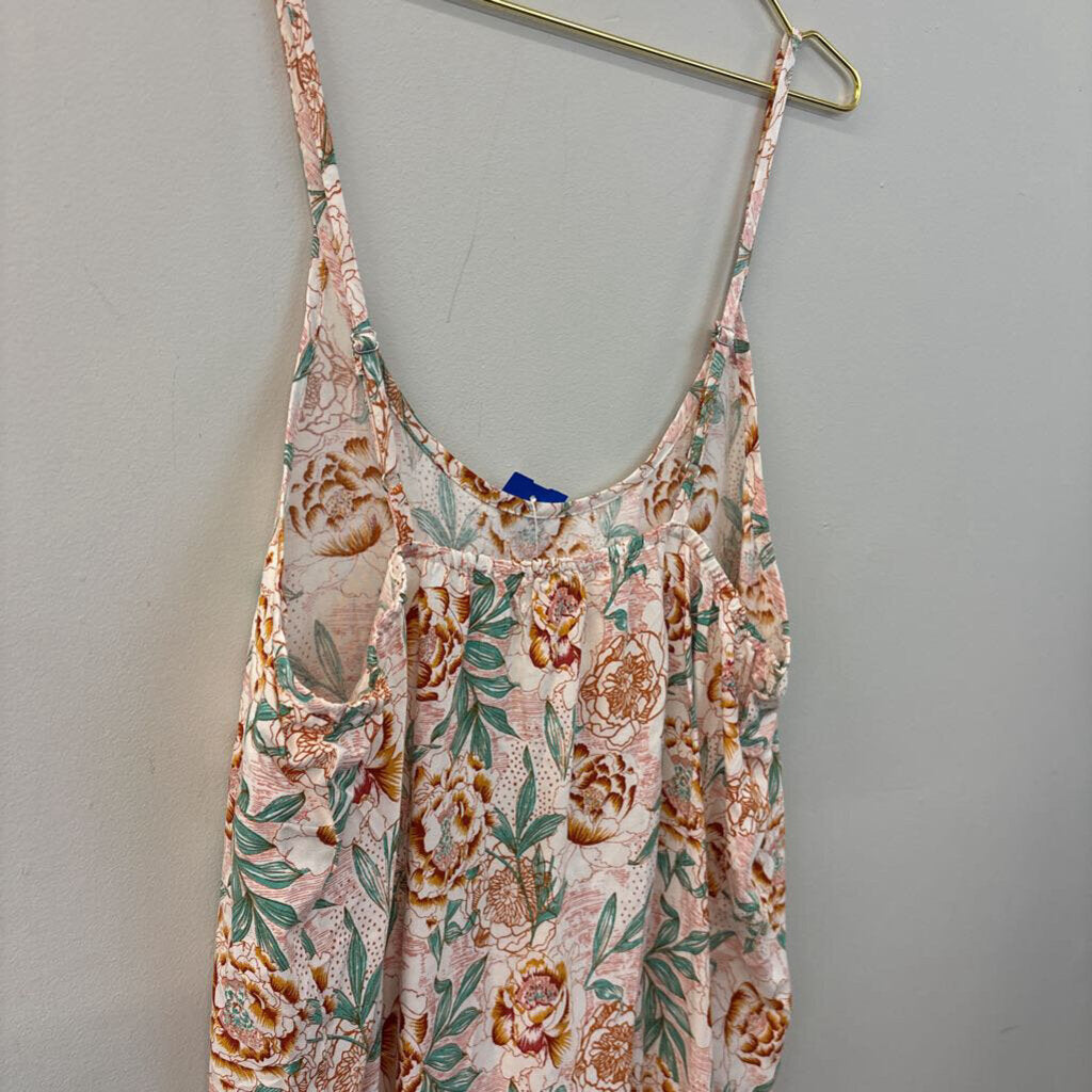 World Market Beige/ Brown/ Blue Print Maxi Dress L/XL
