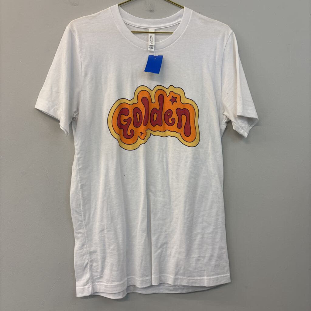 Canvas White/ Multi Golden Short Sleeve Graphic Tee Medium