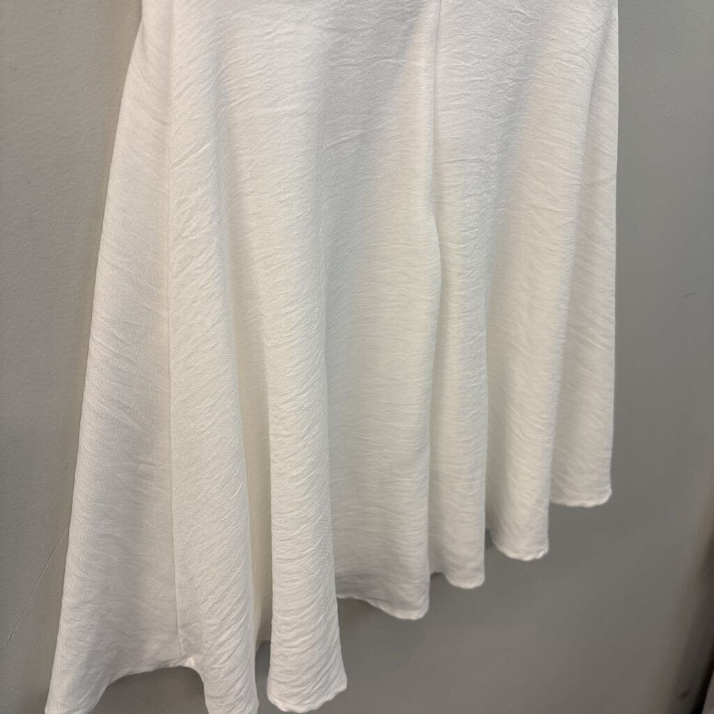 Altar'd State White Short Sleeve V Neck Dress Large