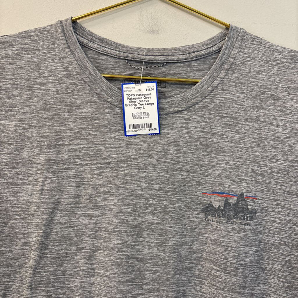 Patagonia Grey Short Sleeve Graphic Tee Large