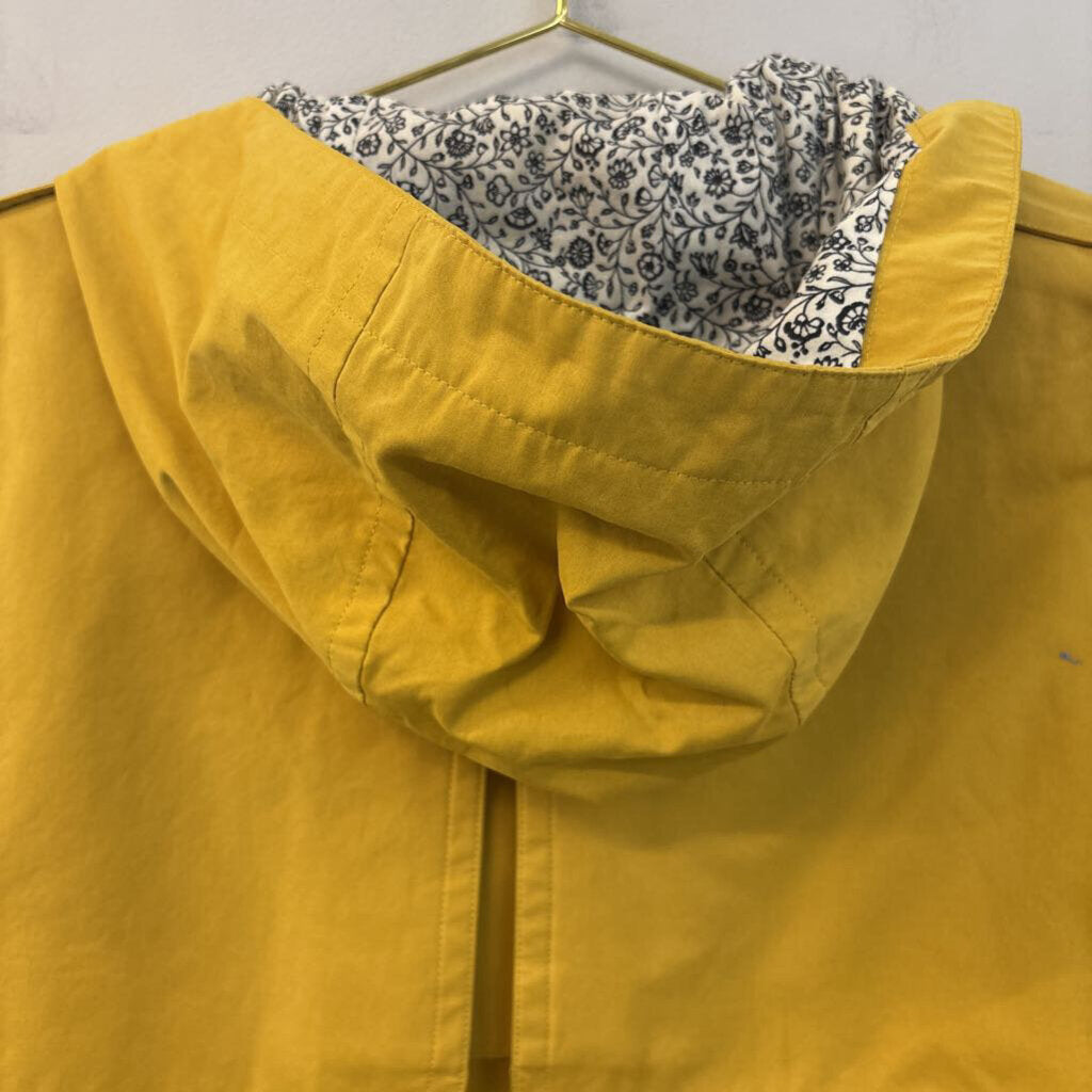 Loft Yellow Long Sleeve Hooded Rain Jacket Small Tall