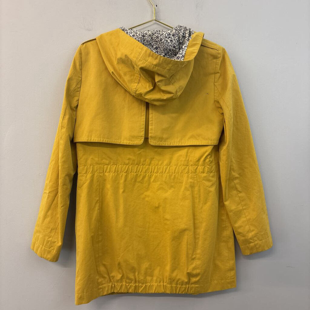 Loft Yellow Long Sleeve Hooded Rain Jacket Small Tall