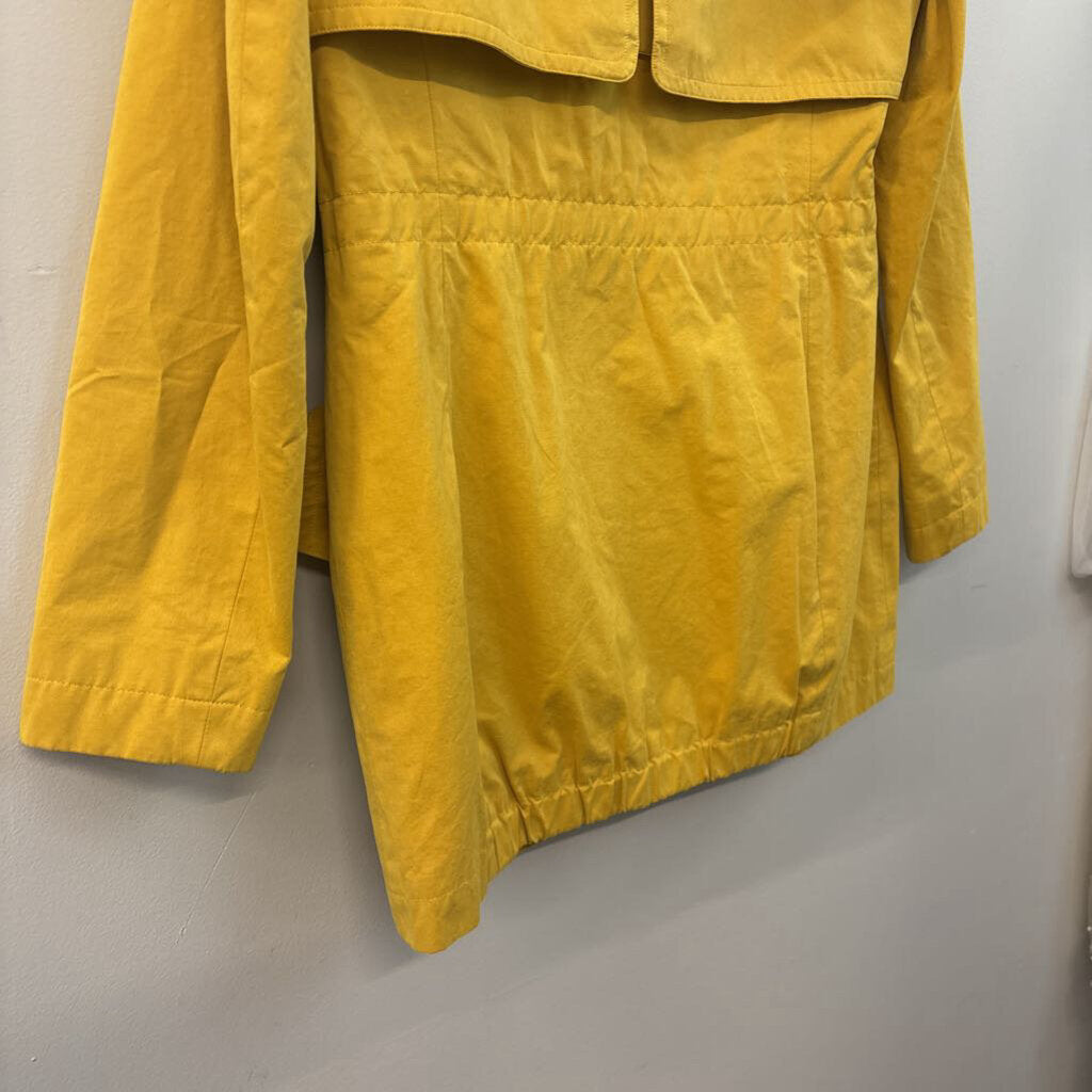 Loft Yellow Long Sleeve Hooded Rain Jacket Small Tall