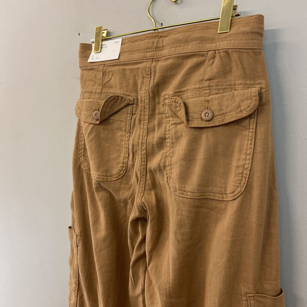American Eagle Brown Dreamy Drape Baggy Wide Leg Pants 2 Long